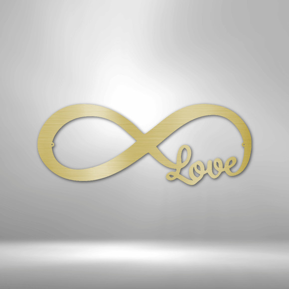 Infinite Love Steel Sign Laser Cut Powder Coated Home & Office Metal Wall Decor